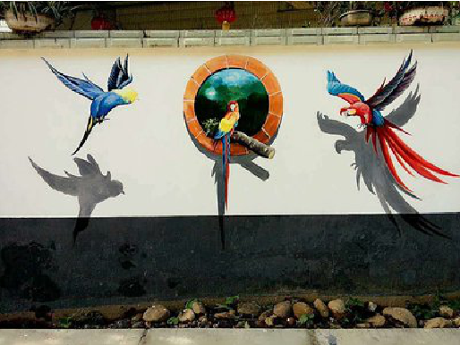 黄石视觉错位-3D墙绘设计