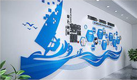 黄石海浪主题文化墙如何设计？
