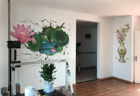 黄石墙体彩绘相比墙纸的优势。