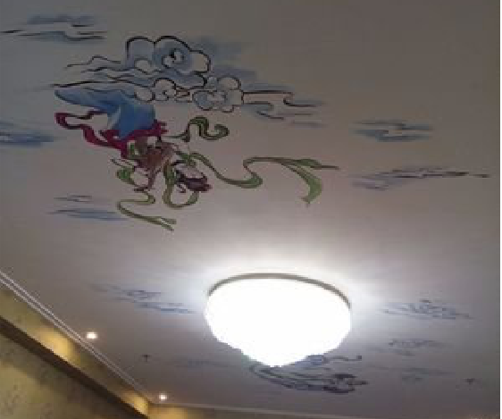 黄石如何快速绘制天花板上的手绘墙？