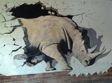 黄石在墙绘中，如何绘制3D效果？